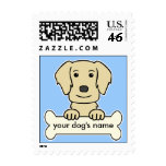 Personalized Flat-Coated Retriever postage