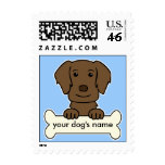 Personalized Flat-Coated Retriever postage