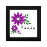 Personalized Floral Keepsake Box