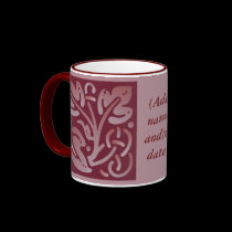 Personalized Floral Mug mugs