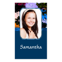 Personalized floral photo template business card template