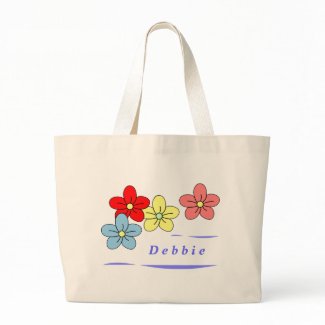 personalized flower canvas bags