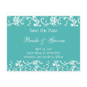 Personalized Floral Vine Save the Date postcards