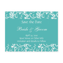 Personalized Floral Vine Save the Date postcards by hummingbirdcake Personalized Floral Vine Save the Date postcards