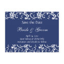 Personalized Floral Vine Save the Date postcards