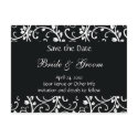Personalized Floral Vine Save the Date postcards