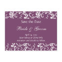 Personalized Floral Vine Save the Date postcards