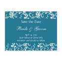 Personalized Floral Vine Save the Date postcards