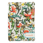 Personalized Floral Yellow Aqua Damask iPad Mini iPad Mini Cases