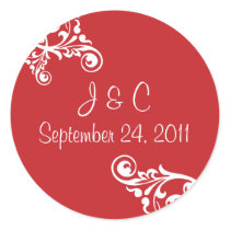 Personalized Flourish Envelope Seal Sticker