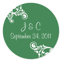 Personalized Flourish Envelope Seal Sticker