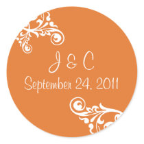 Personalized Flourish Envelope Seal Sticker