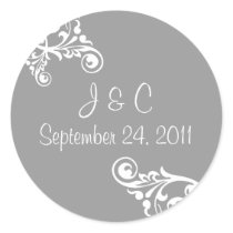Personalized Flourish Envelope Seal Sticker