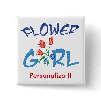 Flower Girl button