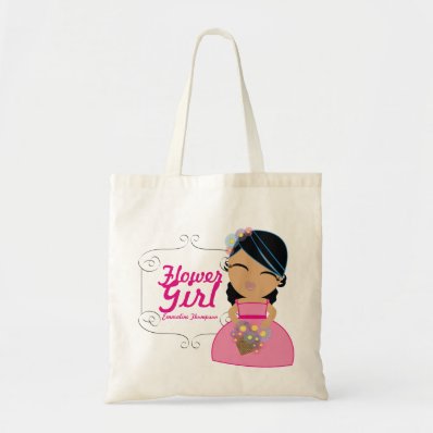 personalized FLOWER GIRL wedding keepsake gift 1 Bags