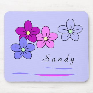 mousepads with flowers
