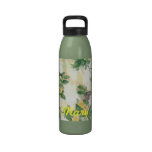 Personalized Flowers And Butterflies Water Bottle