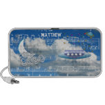 Personalized Flying Saucer Moon Stars  Speakers