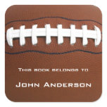 Personalized Football Bookplate Sticker
