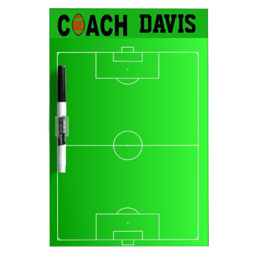 Personalized Football Coach's Field Play Dry Erase Board Zazzle