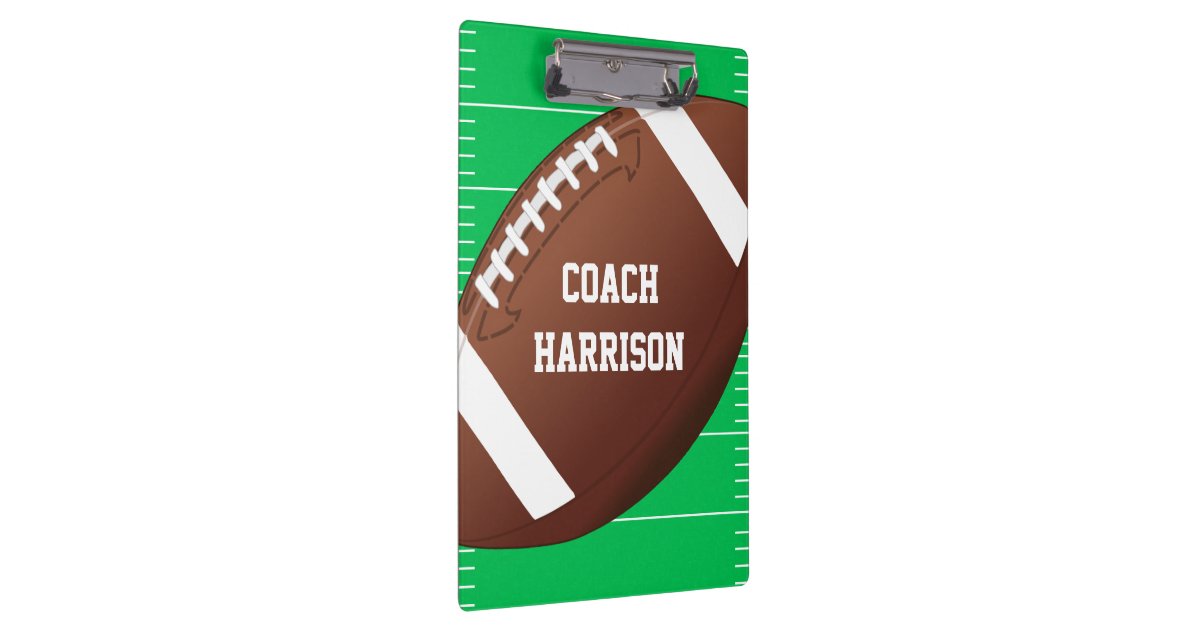 Personalized Football Fan Sports Coach Clipboard Zazzle