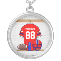 Personalized Football Grid Iron Jersey Pendants