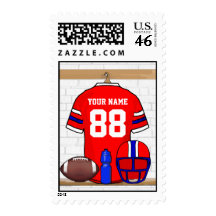 Personalized Football Grid Iron Jersey Stamps