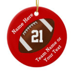 Personalized Football Ornaments Name, Team, Number