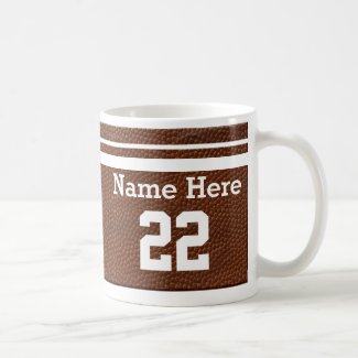 Personalized Football Team Mugs NAME and NUMBER