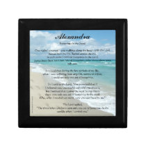 Personalized Footprints in the Sand Prayer Box Keepsake Boxes
