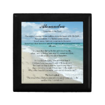 Personalized Footprints in the Sand Prayer Box Keepsake Boxes