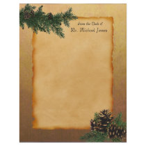 Personalized Forest Parchment Letterhead sheets