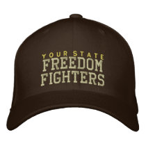 Personalized Freedom Fighters Embroidered Hat embroidered hats by Libertymaniacs Personalized Freedom Fighters Embroidered Hat embroidered hats