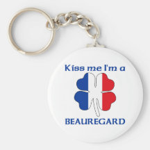 Personalized French Kiss Me I'm Beauregard Key Chains