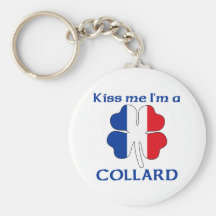 Personalized French Kiss Me I'm Collard Key Chains