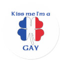 Personalized French Kiss Me I'm Gay stickers by KissMeTshirts Personalized French Kiss Me I'm Gay stickers