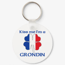 Personalized French Kiss Me I'm Grondin keychains