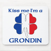 Personalized French Kiss Me I'm Grondin mousepads