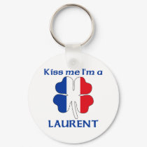 Personalized French Kiss Me I'm Laurent keychains
