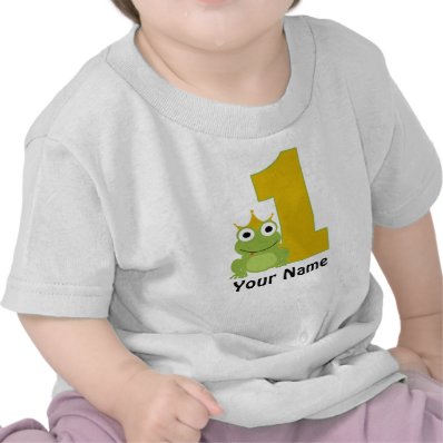 Personalized Frog First BIrthday Shirt