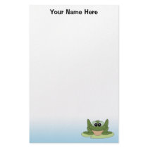 Personalized Frog Stationery