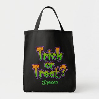 Personalized Fun Creepy Trick or Treat Tote Bag