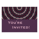 Personalized Funky Purple Birthday Party Personalized Invitations