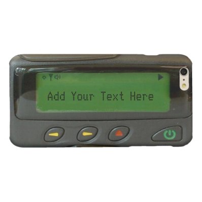Personalized Funny 90s Old School Pager Glossy iPhone 6 Plus Case