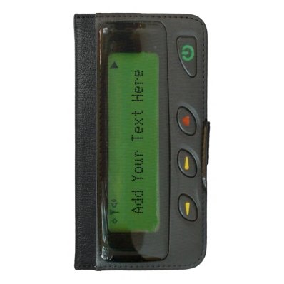 Personalized Funny 90s Old School Pager iPhone 6/6S Plus Wallet Case