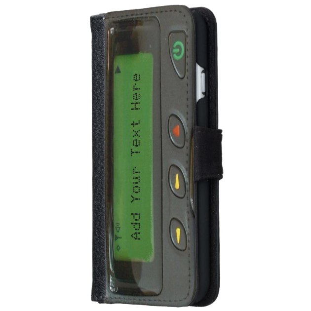 Personalized Funny 90s Old School Pager iPhone 6 Wallet Case