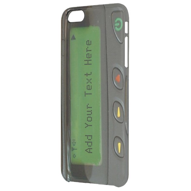 Personalized Funny 90s Old School Pager Uncommon Clearlyâ„¢ Deflector iPhone 6 Plus Case-2