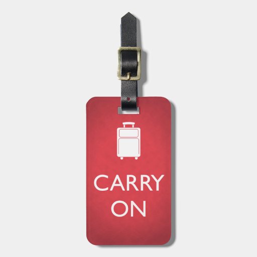 Personalized Funny Red Carry On Luggage Tag Zazzle