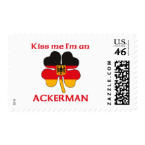Personalized German Kiss Me I'm Ackerman Stamps