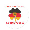 Personalized German Kiss Me I'm Agricola stickers by KissMeTshirts Personalized German Kiss Me I'm Agricola stickers